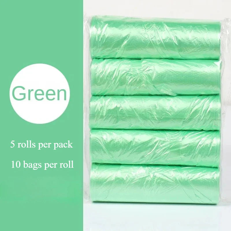 5 Rolls Household Disposable Trash Bags – Small Kitchen Garbage Pouch Bags for Cleaning, Storage & Waste Disposal