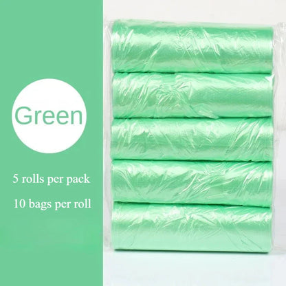 5 Rolls Household Disposable Trash Bags – Small Kitchen Garbage Pouch Bags for Cleaning, Storage & Waste Disposal