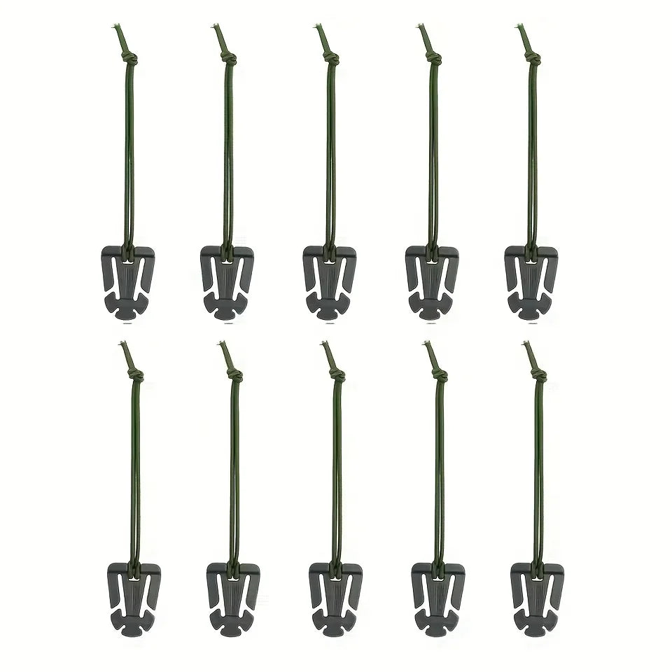 10PCS MOLLE Carabiner Clips - Outdoor Backpack Buckle Hooks EDC Tactical Bag Accessories for Camping Hiking Gear