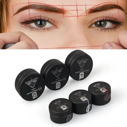 Microblading Eyebrow Mapping String - 10/20M Pre-Inked Brow Mapping Thread Marker for Permanent Makeup Tattoo Design
