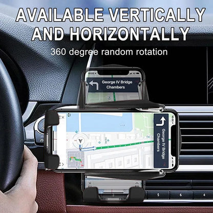 Wireless Charging Car Mount - Intelligent Infrared Rotating Air Vent Phone Holder Fast Charger