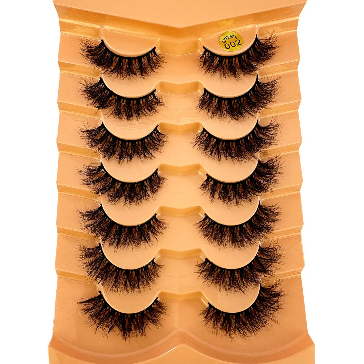 7 Pairs 3D Mink Fur False Eyelashes – Thick Short Dramatic Natural Look Makeup Lashes Wholesale