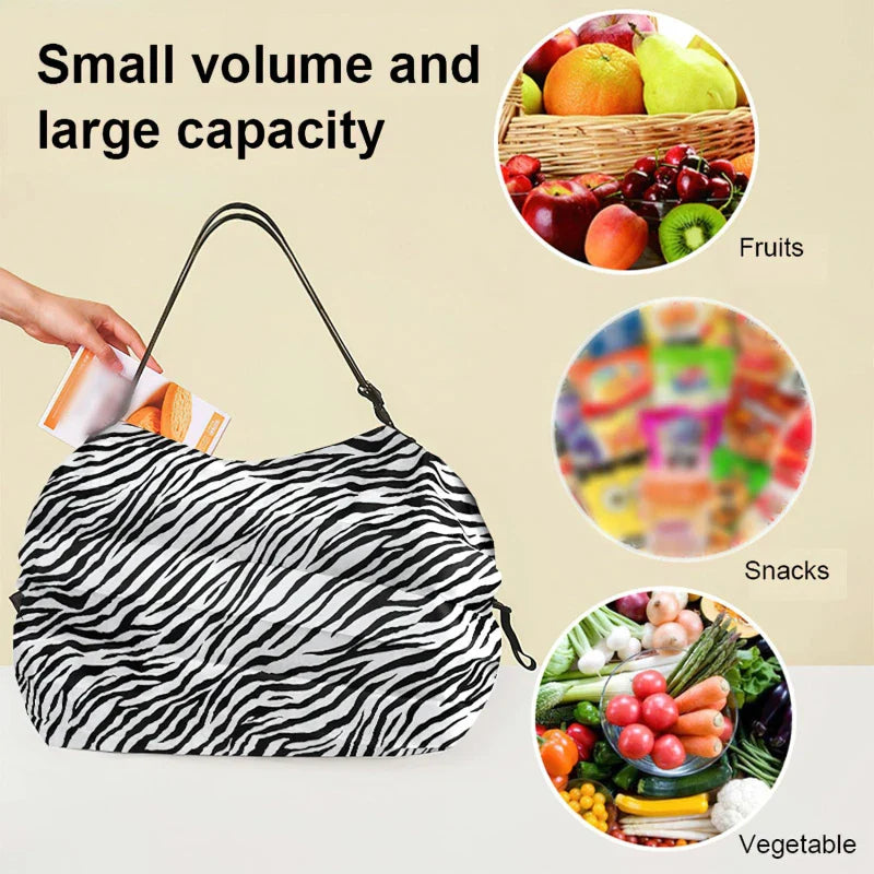 Foldable Waterproof Shopping Bag – Portable Travel, Beach, and Grocery Tote