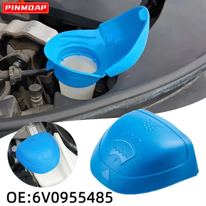 6V0955485 Windshield Washer Reservoir Tank & Cap — Replacement for VW, Skoda