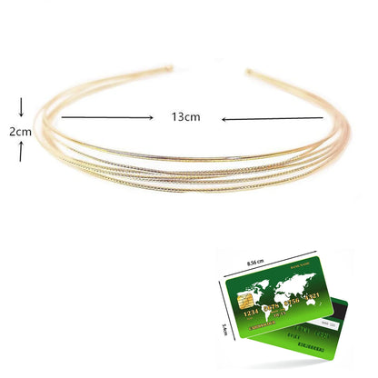 Thin Gold Multilayer Headbands: Women's Alloy Hair Hoop with Double Root Design - Smooth Hair Accessories for a Stylish Look