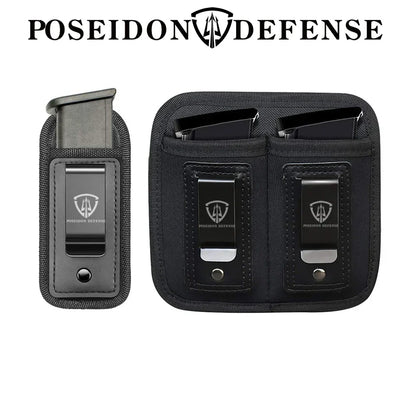 9mm .40 .45 Pistol Magazine Pouch – Single/Double Stack Holster, Concealed Carrier for Glock, S&W M&P, Sig Sauer, 1911, Beretta