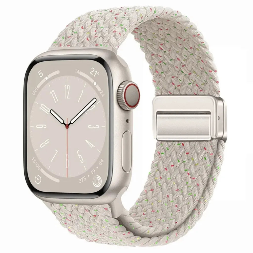 Nylon Braided Apple Watch Band - Durable Replacement Strap for Series 10/9/8/7/6/5/3 SE Ultra 49mm to 38mm