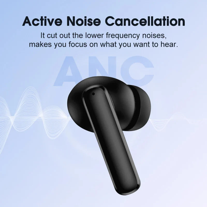 QCY T13 ANC Bluetooth Earphones - Bluetooth 5.3, Active Noise Cancellation -28dB, Fast Charge, Low Latency Wireless Earbuds