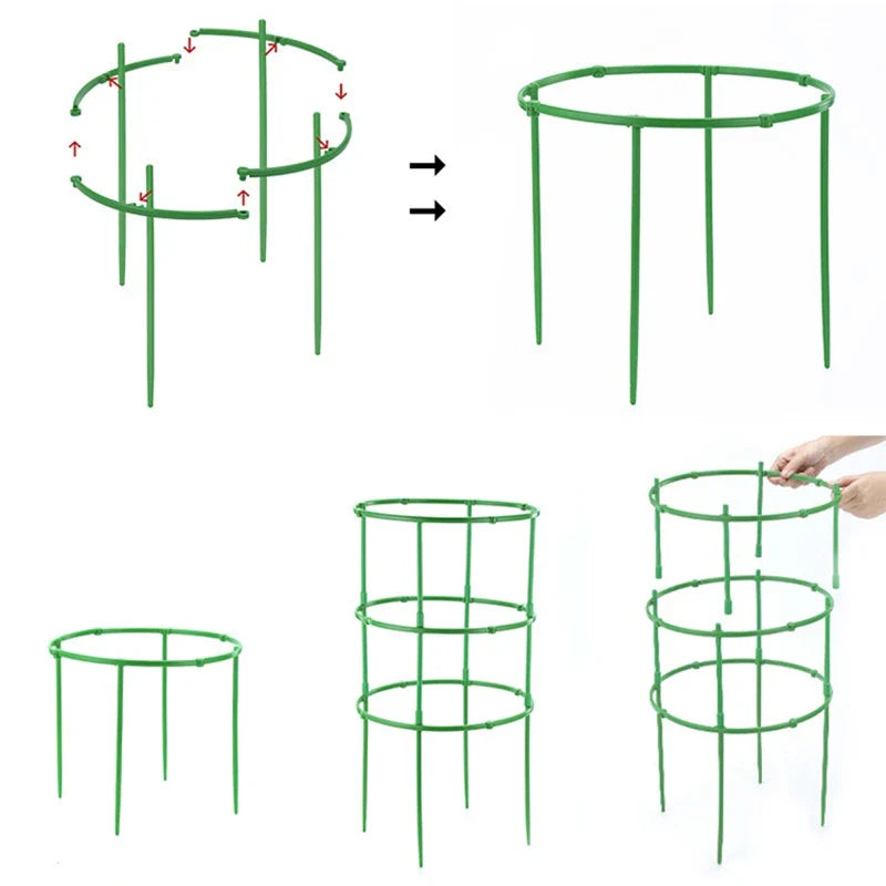 Plant Support Pile - Semicircle Flower Stand Cage for Garden, Plant Grow Fixing Rod, Vine Climbing Bracket Stake Holder - Bonsai Tool