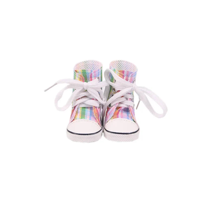 5CM Doll High-Top Boots – PU Shoes for 14.5" American & Paola Reina Dolls, 1/6 BJD Blythe & EXO Doll Accessories