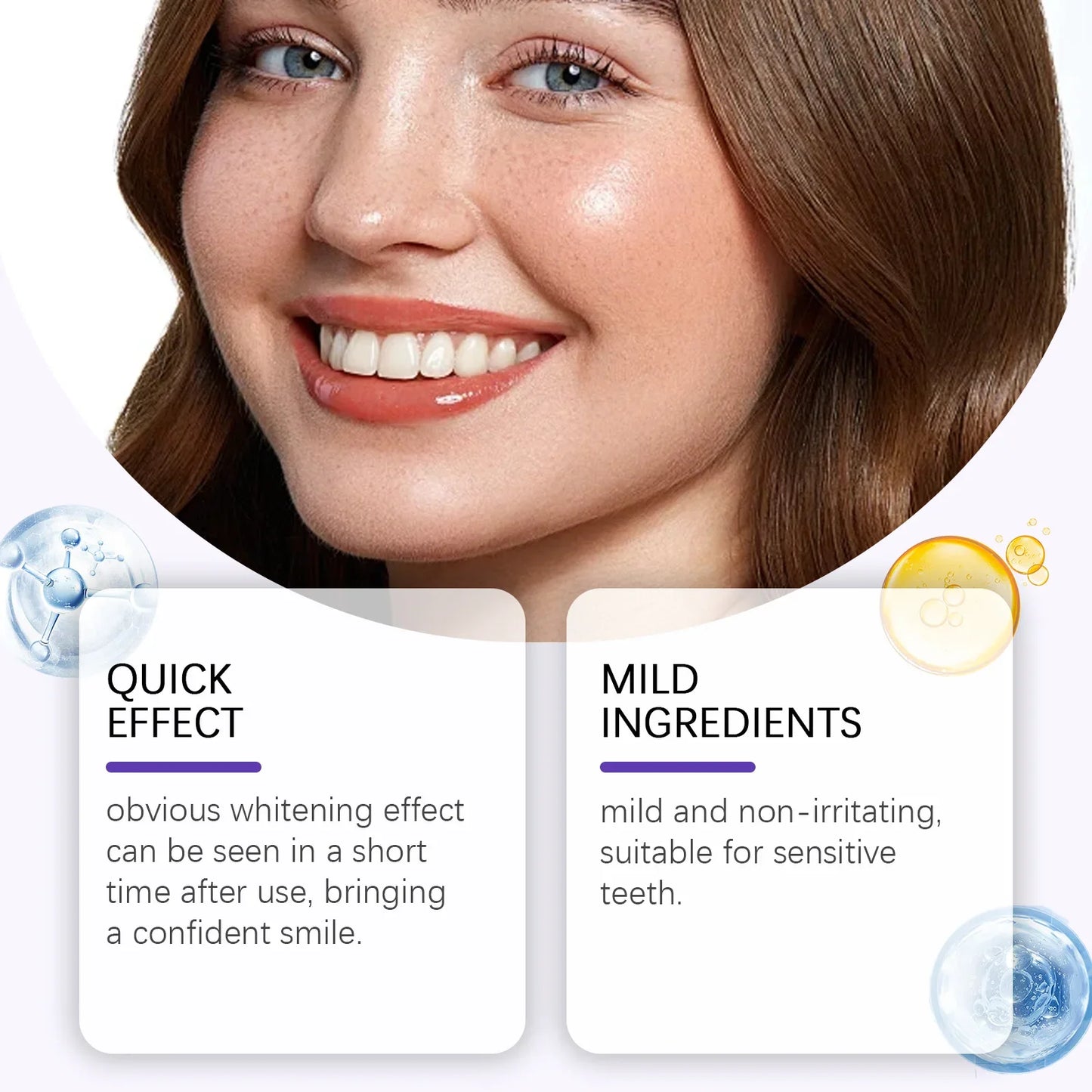 Purple Teeth Whitening Strips - Stain Removal, Plaque Cleaning & Brightening Dental Care Kit