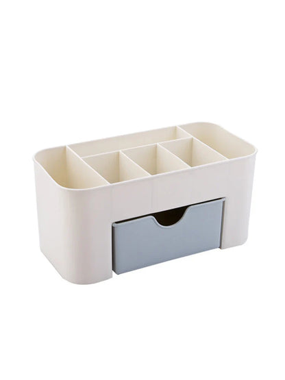 Multifunctional Nail & Cosmetic Storage Box - Cotton Swab, Accessories & Jewelry Organizer for Desktop