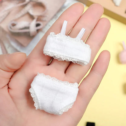 Soft Lace Underwear Set for 30CM 1/6 Dolls – Bra & Briefs for Blythe BJD Dollhouse Kids Toy