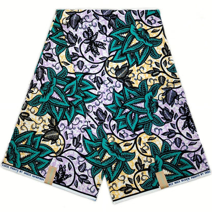 100% Cotton African Ankara Wax Fabric - Soft Real Wax Print for Dresses