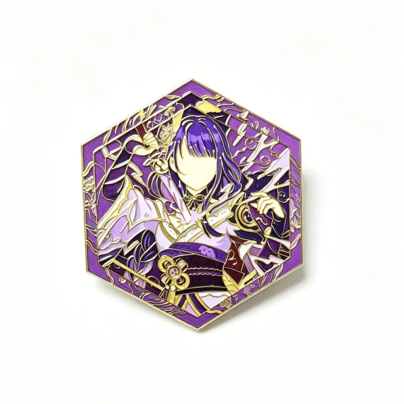 Honkai Star Rail & Genshin Impact Metal Brooch Pins - Cyrene Phainon Flins Columbina Kawaii Cosplay Badges Fan Gift