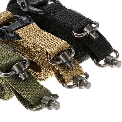 Tactical Adjustable MS4 Rifle Sling — QD Metal Swivel, 2-Point & Single-Point Quick Release for Multi-Mission Use