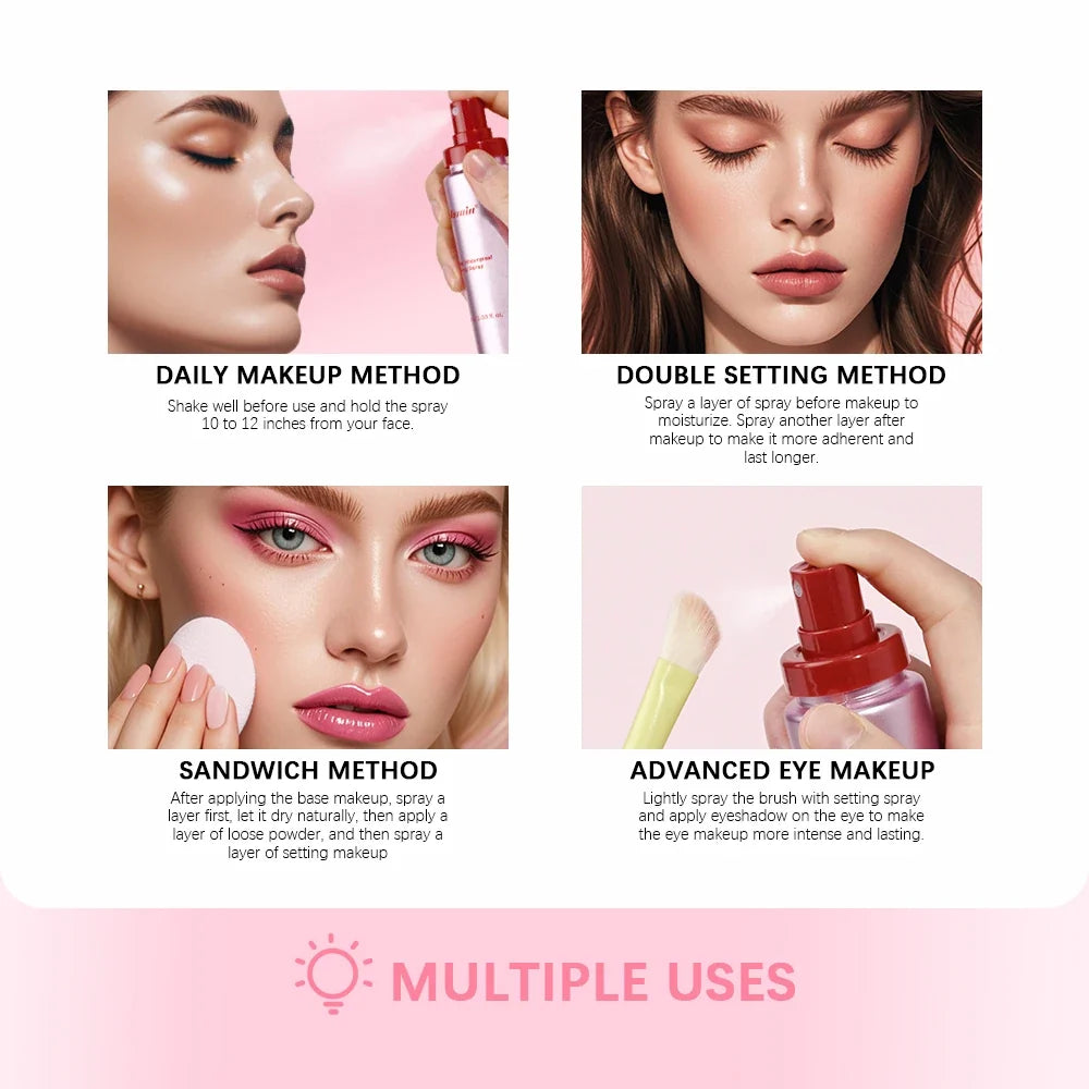 Mattifying Makeup Setting Spray - Waterproof Oil Control Matte Finish Face Fixer