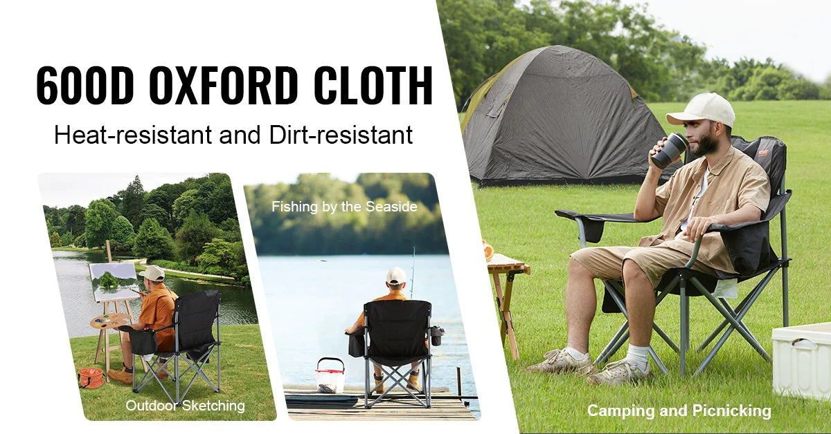 SucceBuy Outdoor Camping Chair — Ultralight Folding Portable Chair, 350lbs High Load, Ideal for Beach, Hiking, Picnic, Travel, and Fishing
