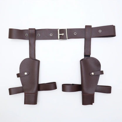 Ancient Tombs Lara Gun Holster Belt – Women’s Western Denim Cosplay Belt for Role-Playing & Costume Guns Holder