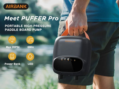 SUP Inflatable Pump — Rechargeable 20PSI Pump for PVC Kayaks, Kite Wings & Stand Up Paddle Boards