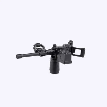 Military Building Blocks Soldier Set - Tactical Weapons Figures with Gatling Gun, Rifle, Mortar & Accessories Toy Kit