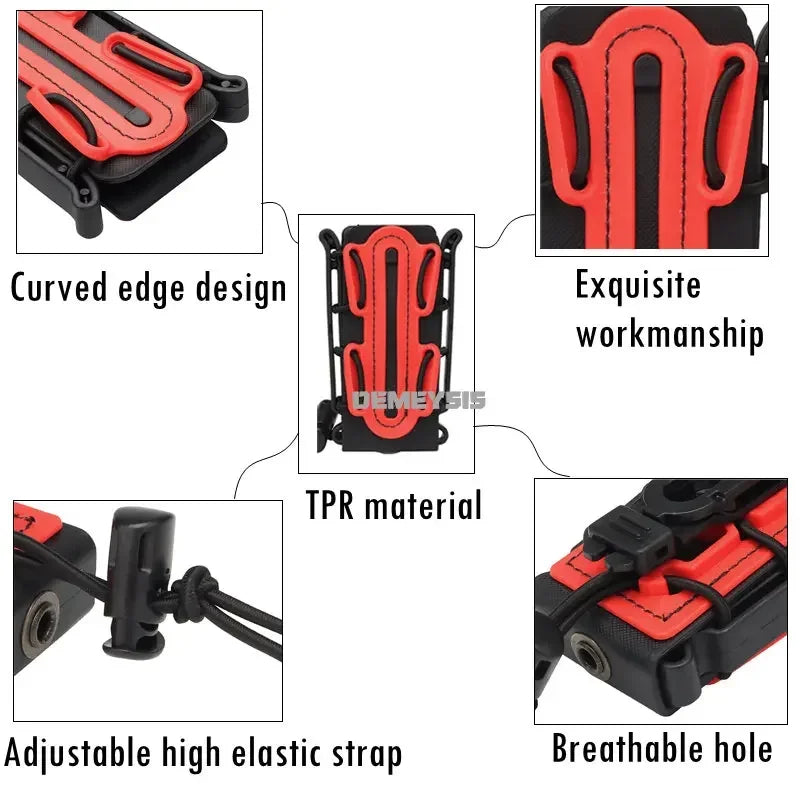 5.56mm & 7.62mm Tactical Fast Mag Pouch - MOLLE Belt Clip Soft Shell Rifle & 9mm Magazine Carrier