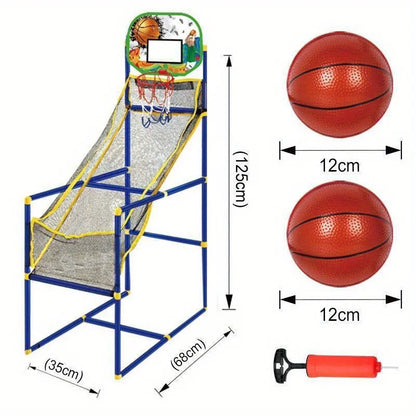 Indoor Outdoor Arcade Basketball Game Set - Easy Setup Hoop Toy with Pump & Balls for Kids, Parties & Holiday Gifts