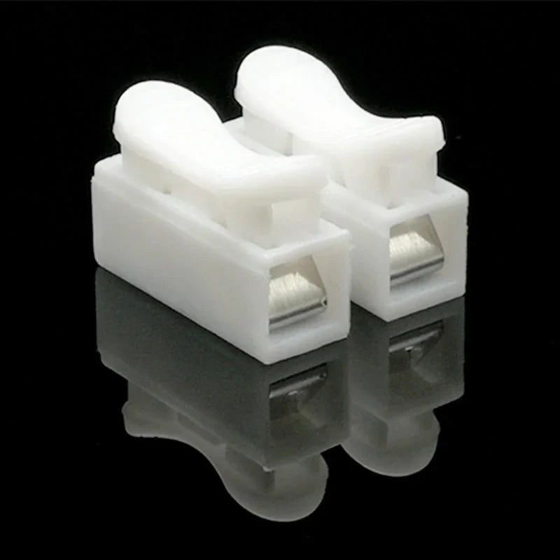 20/50Pcs No Soldering Quick Cable Wire Connector - Screwless Terminal Block Spring Clamp, 1P 2P Options