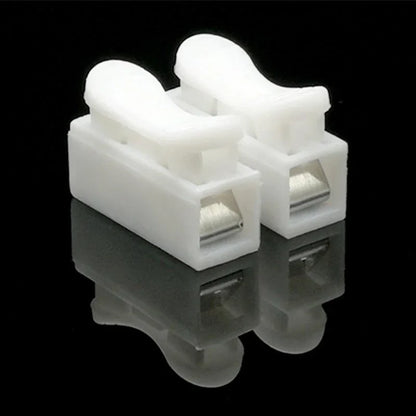 20/50Pcs No Soldering Quick Cable Wire Connector - Screwless Terminal Block Spring Clamp, 1P 2P Options