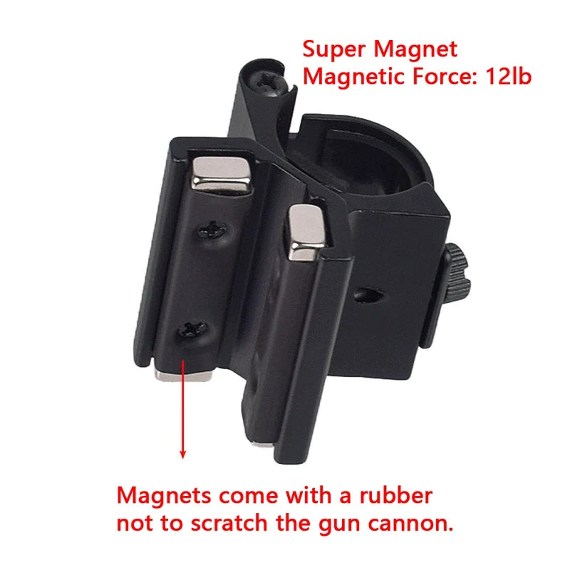 Magnetic Scope Mount Bracket - Strong X Holder for Flashlights, Lasers & Outdoor Accessories