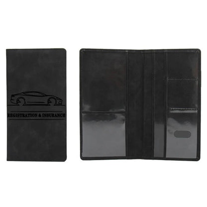 Car Registration & Insurance Holder – Leather Driving License Cover, Auto Documents Storage Bag & Credit Card Holder