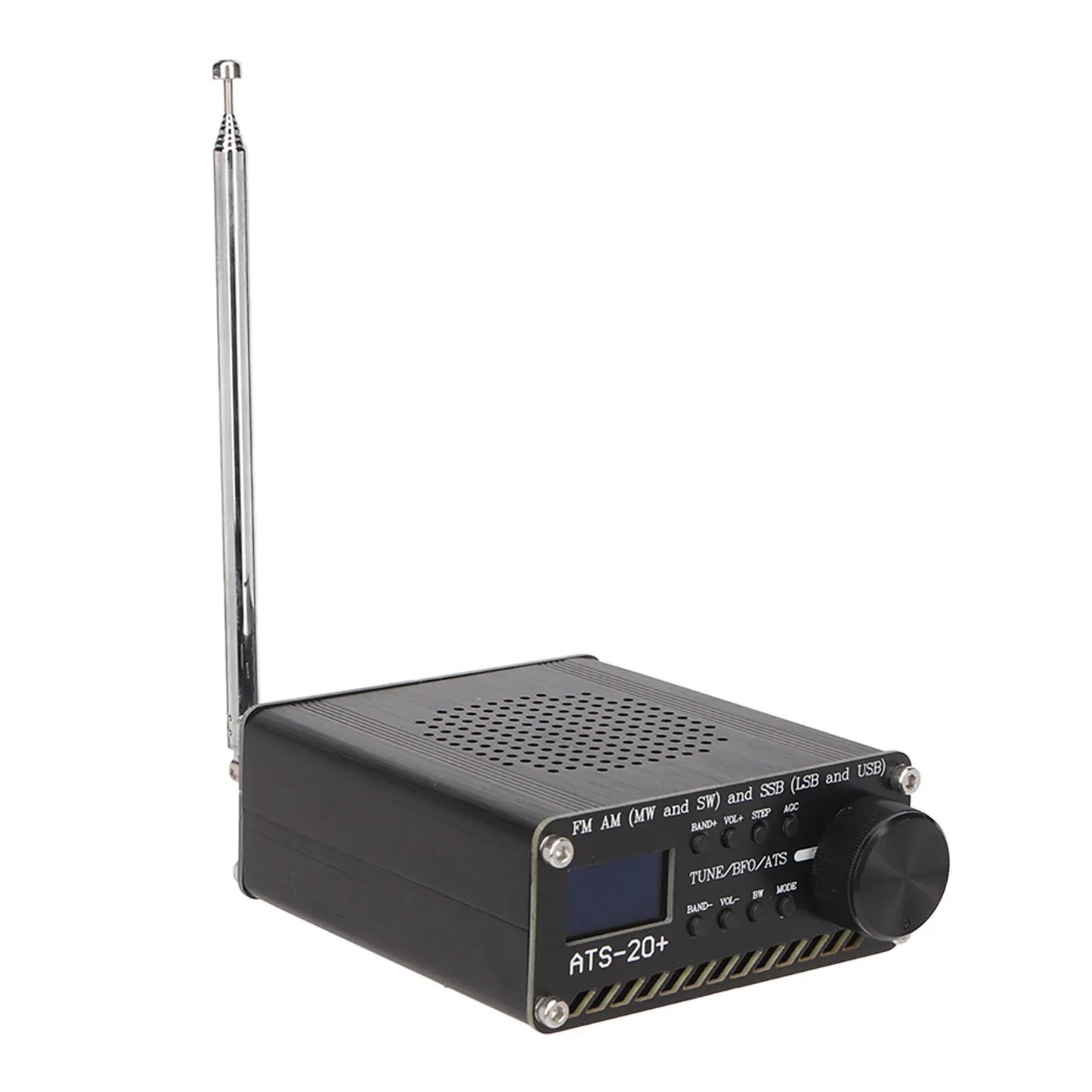 ATS-20+ Portable World Band Radio Receiver – Easy-to-Read Digital Display, Lightweight for Home & Outdoor Camping