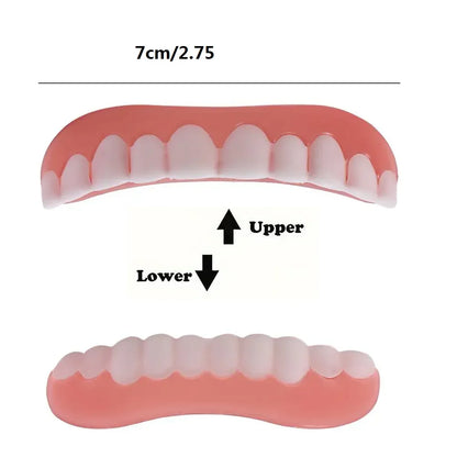 Denture Silicone Liner Kit - Soft Upper & Lower Denture Cushion Set for Easy Dental Care and Comfort