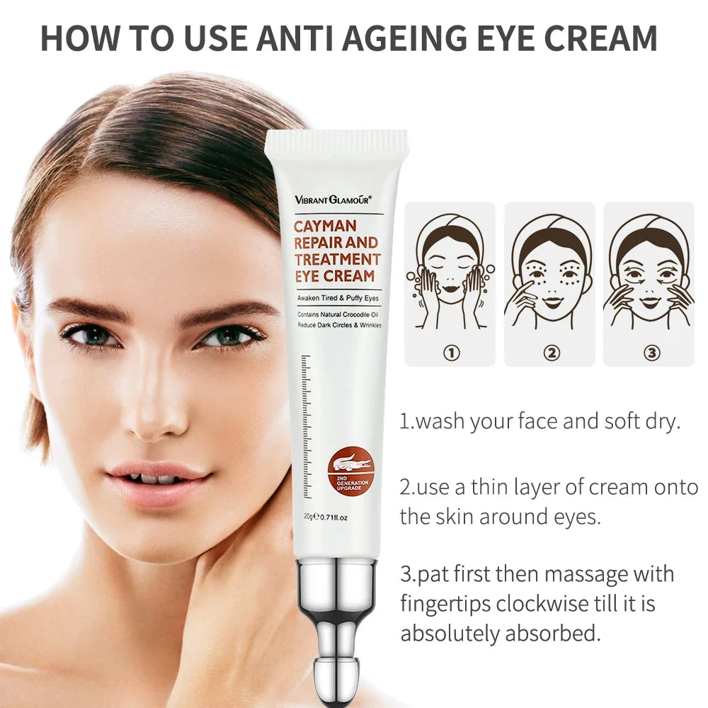 Peptide Collagen Eye Essence Cream - Anti-Wrinkle Dark Circle & Puffy Eye Repair Care (20g)