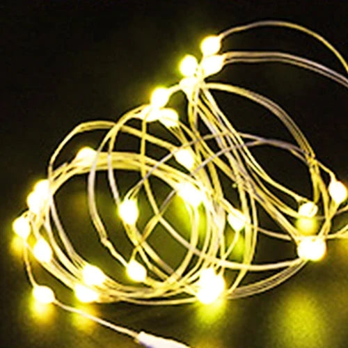 Copper Wire LED String Lights - 6/10PCS Fairy Garland Lights for Christmas, Wedding & Party DIY Decor