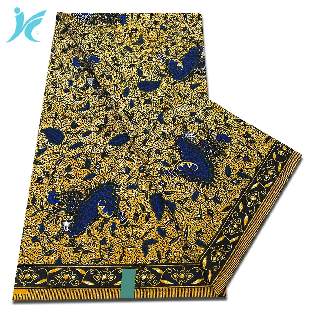 Classic African Wax Fabric - 100% Cotton Soft Ankara Pagne for Women's Dresses