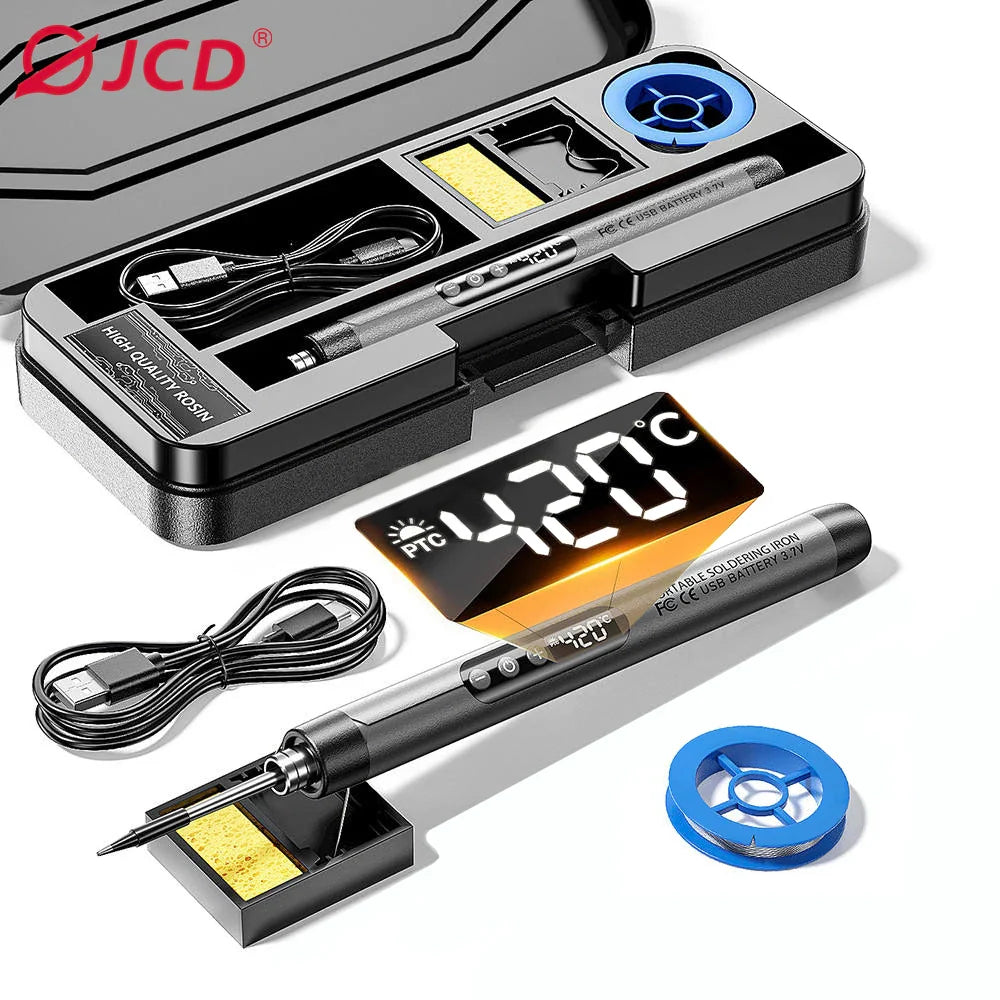 Multifunctional USB Electric Soldering Iron Kit – Adjustable 300–450℃ Digital Welding Tool Set