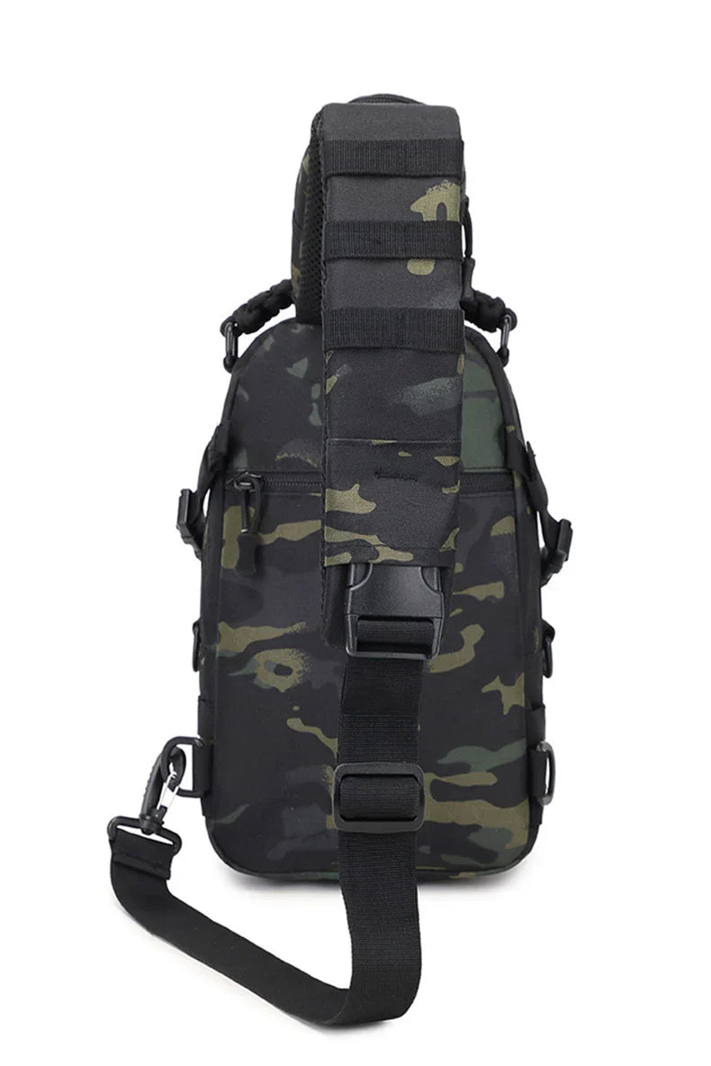 Men’s Tactical Camping Chest Bag – Outdoor MOLLE Sling Shoulder Pack for Hiking, Cycling, Fishing & Climbing