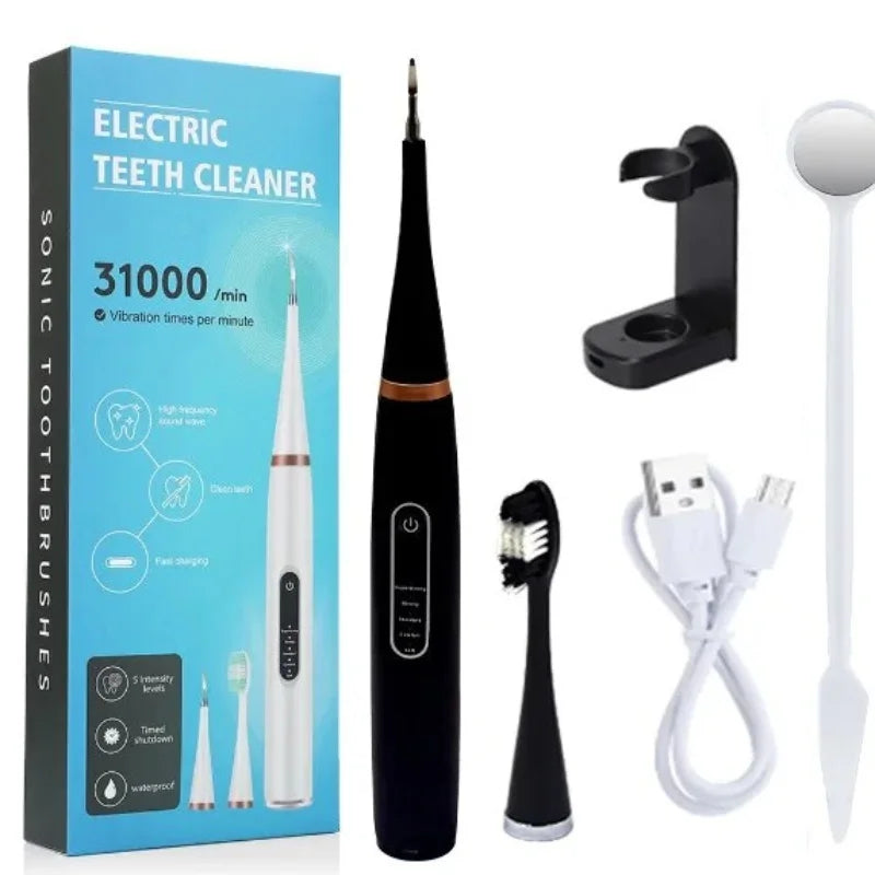 Electric Sonic Toothbrush 3-in-1 – Tartar Remover, Teeth Whitening, USB Rechargeable with Replaceable Brush Head
