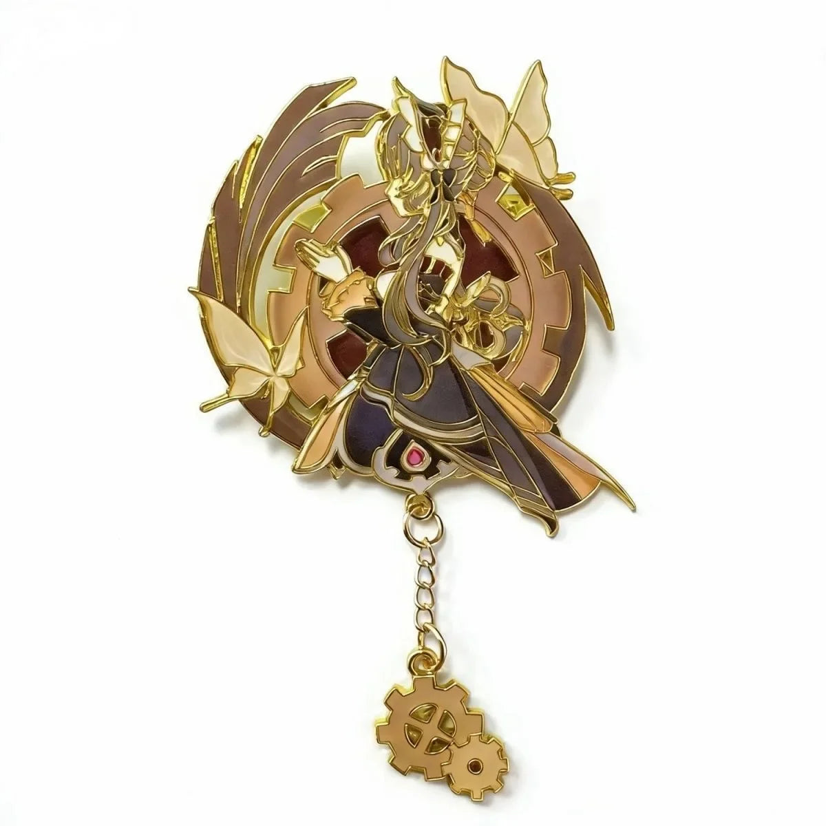 Genshin Impact Capitano Anime Pins - Cosplay Badge Brooches for Backpacks, Costumes & Fan Gifts