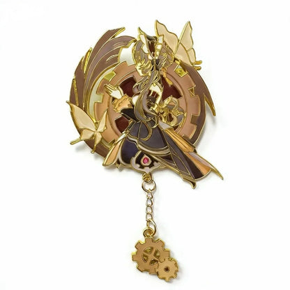 Genshin Impact Capitano Anime Brooch Pins - Cosplay Character Badges Backpack Accessories Fan Gift