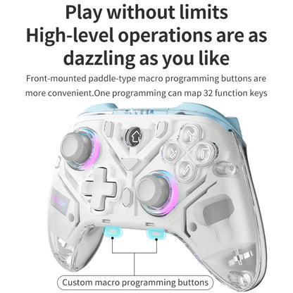 Aolion K10 RGB Wireless Gaming Controller – Gamepad with Charging Dock, Hall Effect Joystick & Trigger for Nintendo Switch 2/PC/Phone
