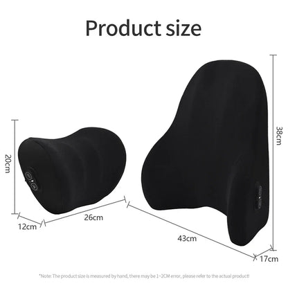 Electric Car Lumbar & Neck Massage Pillow | Single Headrest Vibration Cushion for Seat Support