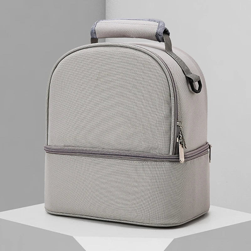 Insulated Double-Layer Mommy Bag — Large Capacity Travel & Picnic Baby Food Handbag