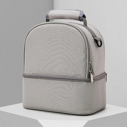 Insulated Double-Layer Mommy Bag — Large Capacity Travel & Picnic Baby Food Handbag