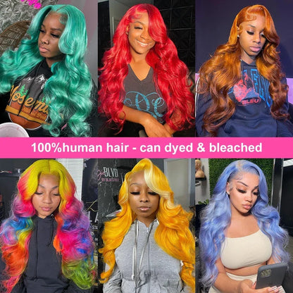 13x6 HD Lace Frontal Wig – Transparent 613 Blonde Body Wave Human Hair Wig, 250 Density
