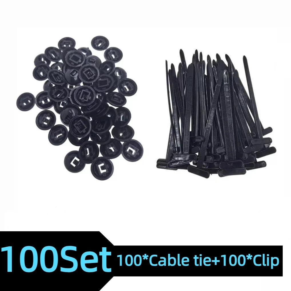 Universal Nylon Cable Tie Buckle - Self Locking Auto Fastener Strap for Car Repair and Cable Management