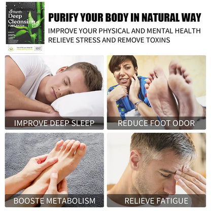 Natural Detox Foot Patches – 10-50PCS/Bag, Herbal Stress Relief, Deep Sleep, and Foot Care Detox Stickers