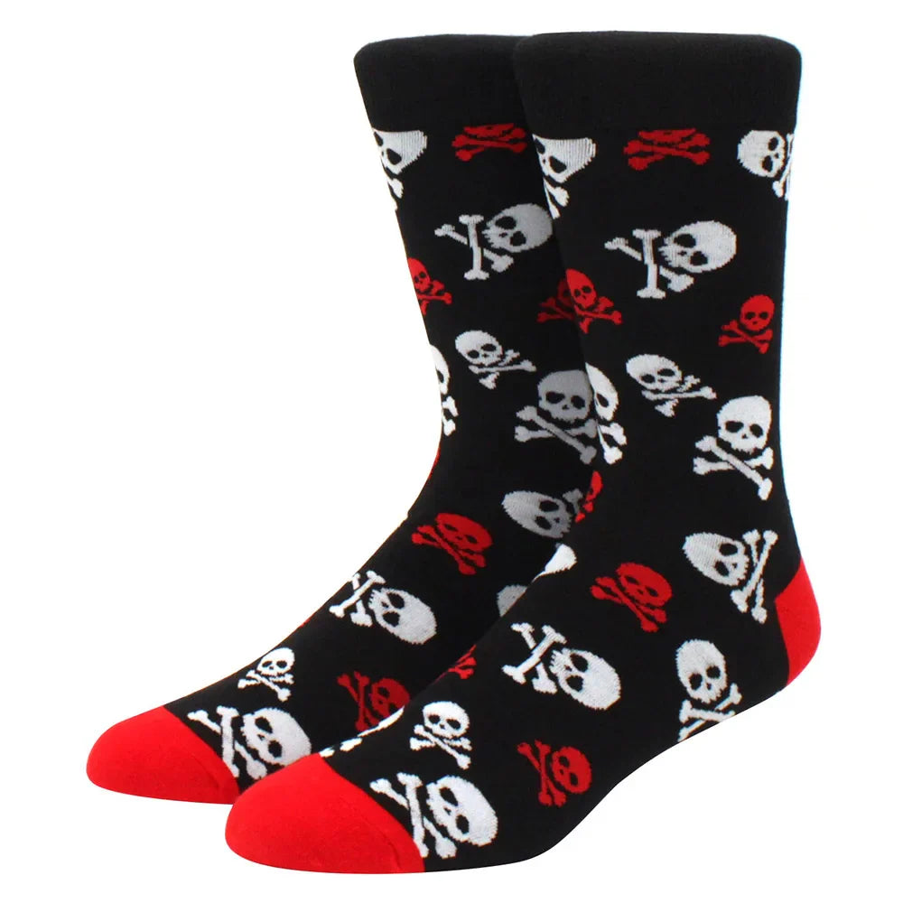 Men’s & Women’s Funny Beer Rainbow Socks – Skateboard Striped Pig Hip Hop Colorful Mid-Rise Casual Crew Cotton Socks, Unisex Fashion Novelty Socks
