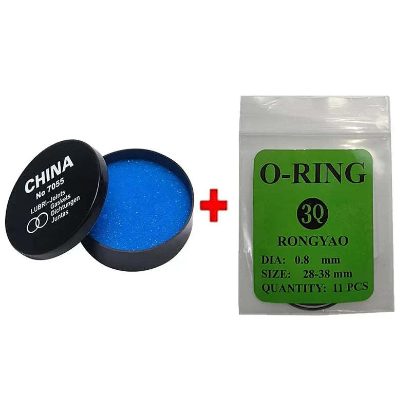 Watch Back O-Ring Gasket - Waterproof Silicone Seal with Grease Lubricant for Watch Crown and Case Repair